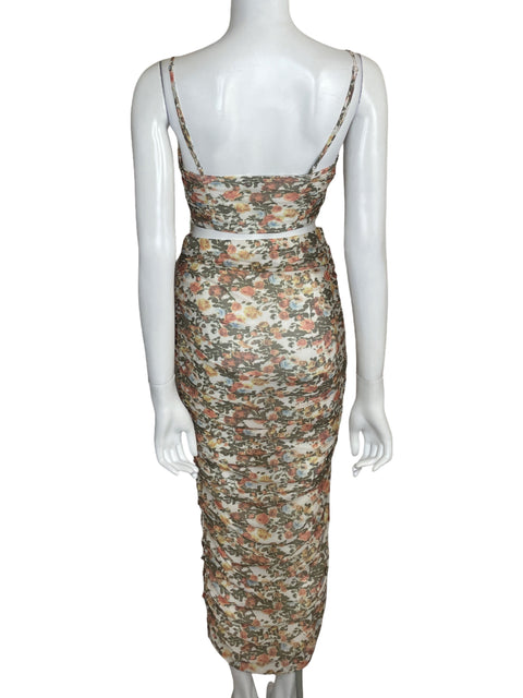 Conjunto Emory Park Top+falda froncida Verde - Talla M