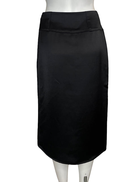 Falda Express Midi Satinada Negro - Talla 2