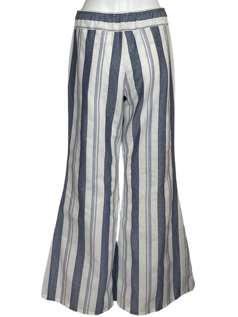 Pantalón Minimal Rayas Wide-leg Azul - Talla S