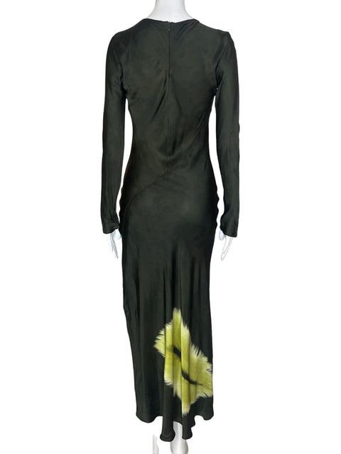 Vestido Massimo Dutti Maxi Long sleeve Verde - Talla 2