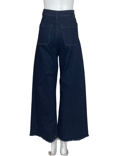 Pantalón Zara Bolsillo Wide-leg Azul - Talla 36
