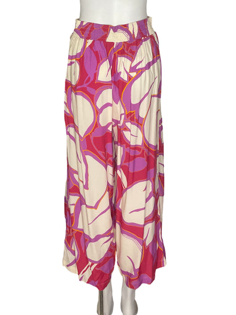 Pantalón Padova Estampado Wide-leg Rosado - Talla 8