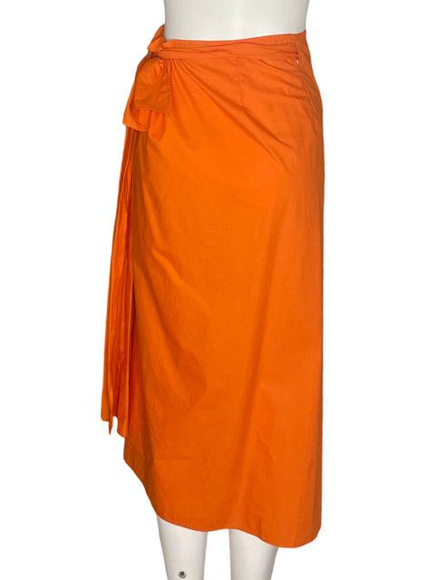Falda Padova Midi Cruzado Naranja - Talla 6