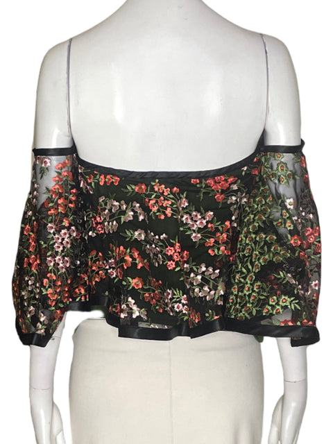 Blusa Carol Ginter Estampado Out shoulders Rosado - Talla S