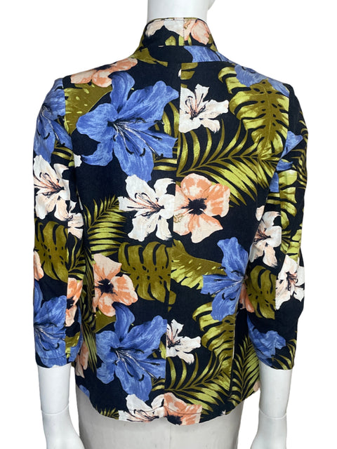Blazer Vero Moda Abierto Floral Azul - Talla XS
