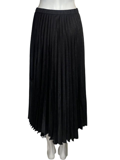 Falda Dkny Plisada Asimétrica Negro - Talla S