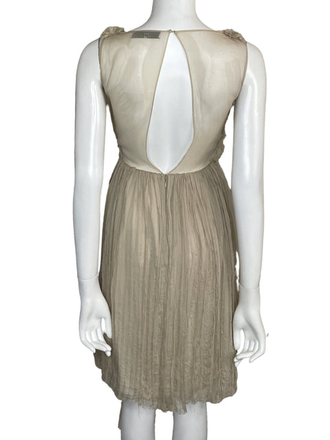 Vestido Robert Rodriguez Mini Sin mangas Beige - Talla S