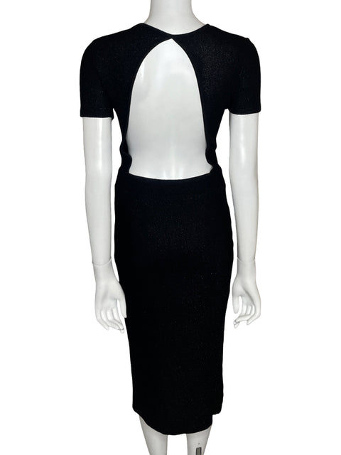 Vestido Zara Knit Back out Negro - Talla S