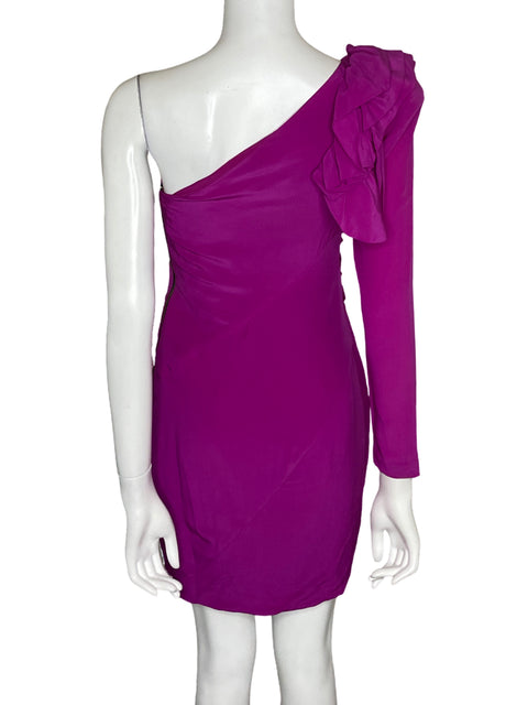 Vestido Robert Rodriguez One shoulder Mini Morado - Talla 6