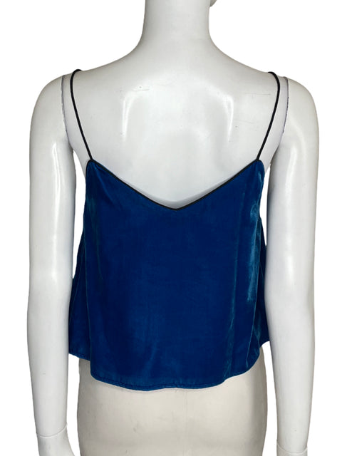 Top Wayf Aterciopelado Sin mangas Azul - Talla S