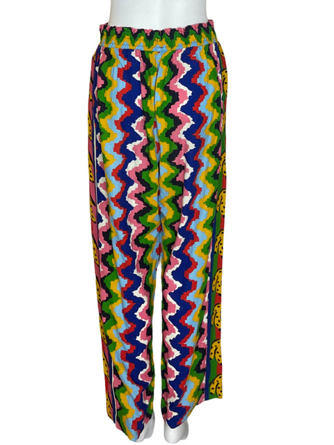Pantalón Farm Estampado Wide-leg Azul - Talla XL