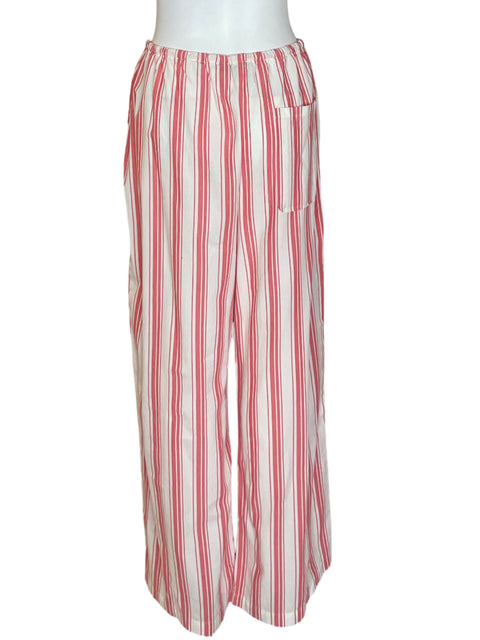 Pantalón Asos Palazo Rayas Rosado - Talla 14