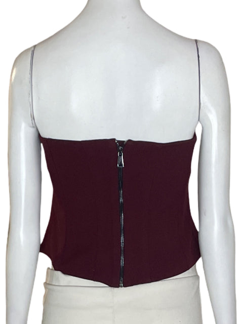 Blusa Zara Strapless Corset Rojo - Talla L
