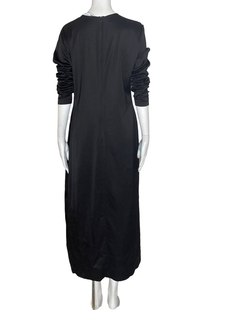 Vestido Zara Maxi Manga larga Ajustado Negro - Talla XL