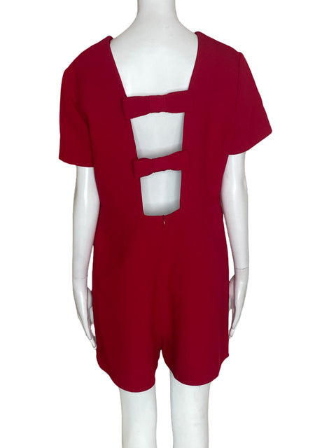 Romper Zara Liso Manga corta Rojo - Talla XL