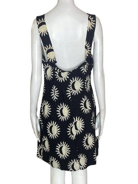 Vestido Farm Mini Estampado Negro - Talla XL