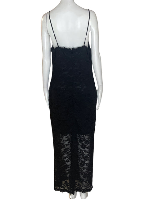 Vestido Ever New Tiras Tejido Negro - Talla 16