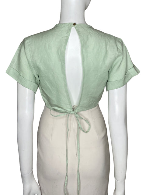 Top La Brise Crop Back out Verde - Talla S