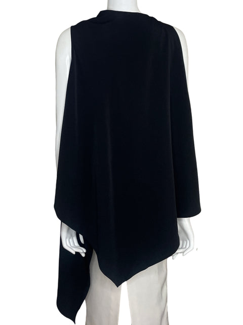Blusa Gracia Asimétrica Sin mangas Negro - Talla M