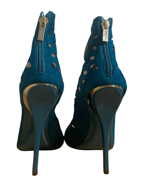 Sandalia Jimmy Choo Tamber Gamuzado Tacón alto Azul - Talla 38