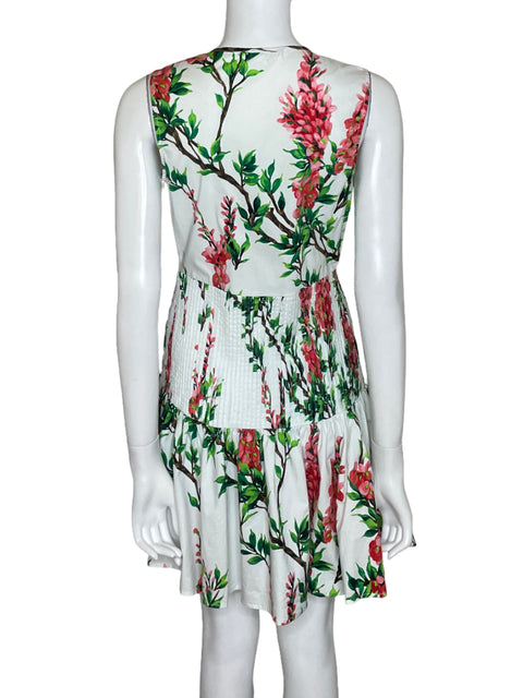 Vestido Nylon Apparel Plisado Midi Blanco - Talla L