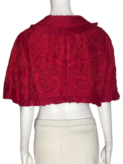Chaqueta Liz Elana Ruchas Bordado Rojo - Talla L