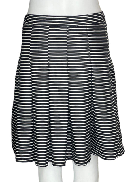 Falda Ark & Co Rayas Plisado Negro - Talla M