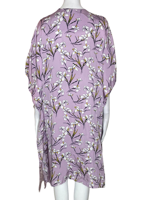Vestido Purificación García Estampado Cuello v Morado - Talla L