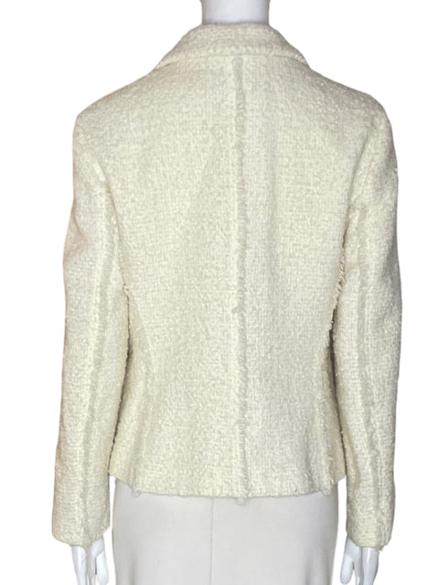 Chaqueta Zara Liso Manga larga Blanco - Talla M