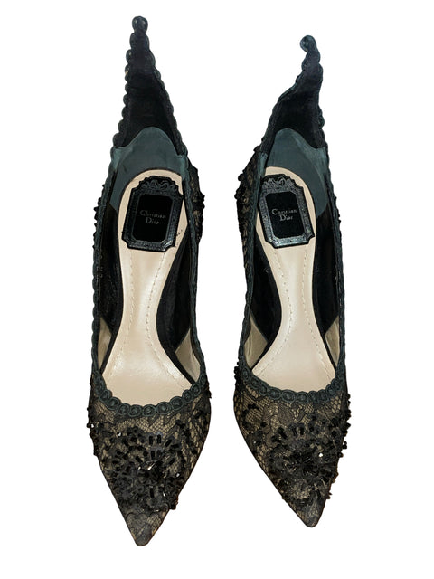 Calzado Christian Dior Encaje Negro-Talla 37