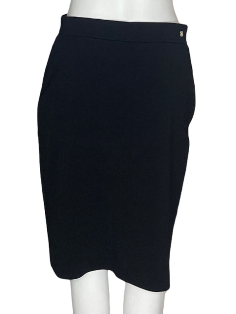 Falda Purificación García Lycra Midi Negro - Talla M