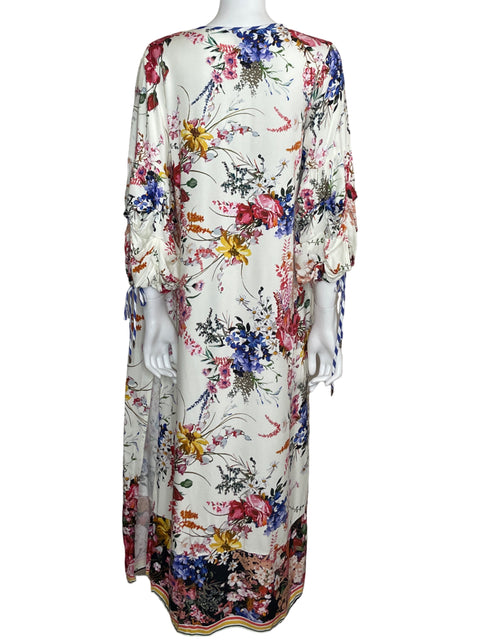 Cardigan Studio F Abierto Floral Blanco - Talla 6