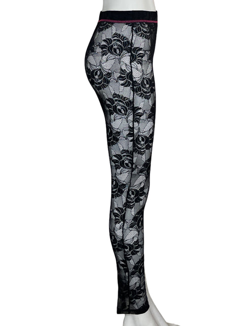 Pantalón Betsey Johnson Encaje Mesh Negro - Talla M