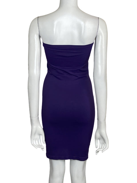 Vestido Marciano Pencil Strapless Morado - Talla M