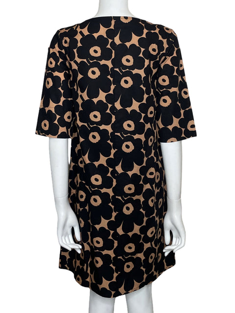 Vestido Marimekko Midi Floral Marrón - Talla S