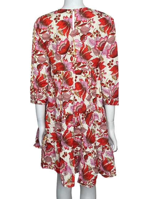 Vestido Zara Mini Floral Rojo - Talla XS