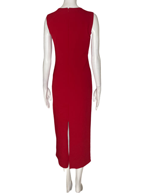 Vestido Zara Sin mangas Midi Rojo - Talla M