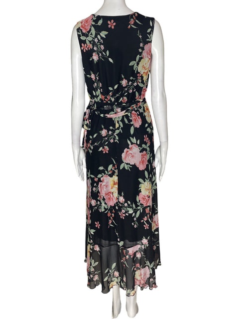 Vestido Kate Lily Midi Cruzado Floral Rosado - Talla 10