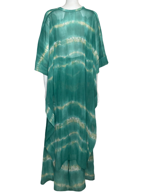 Conjunto Alexis Top+pant Tie-dye Verde - Talla XS