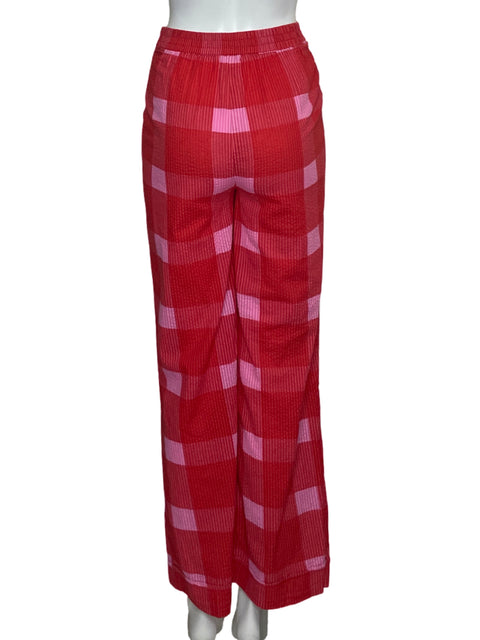 Pantalón Porridge Cuadros Rojo - Talla XS