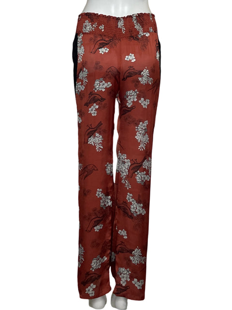 Pantalón Johanna Ortiz Floral Satinado - Talla S