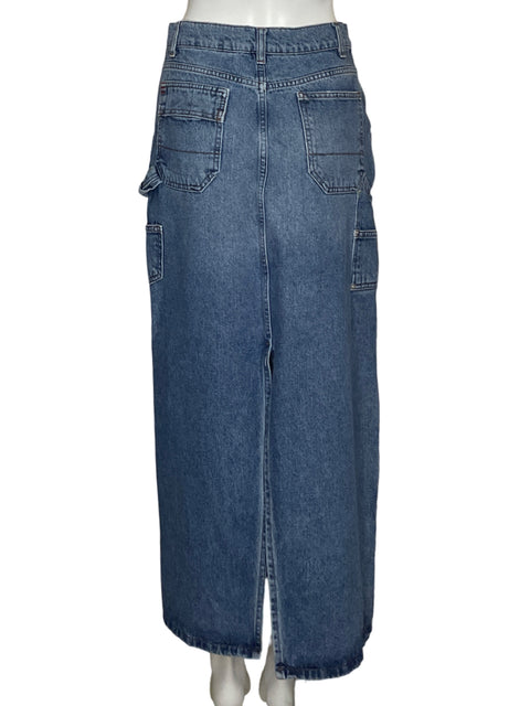 Falda Bdg Denim Midi Azul - Talla S