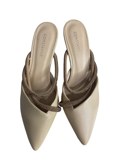 Zapato Constance Pedreria Punta cerrada Beige - Talla 37