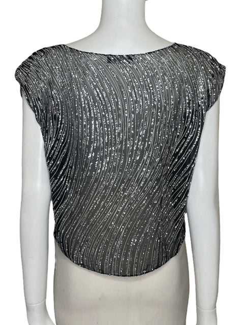 Top Verónica Angel Brillo Negro - Talla U