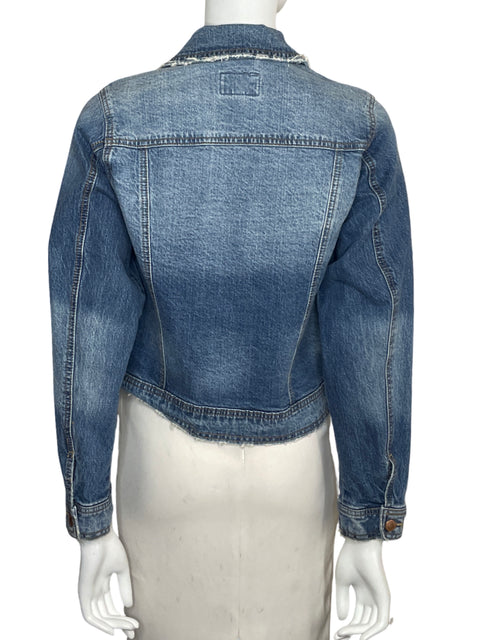 Chaqueta Universal Thread Denim Bolsillos Algodón Azul - Talla XS
