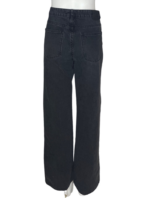 Pantalón Massimo Dutti Recto Wide-leg Negro - Talla 40