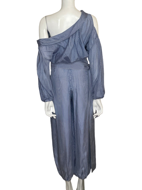 Conjunto Silvia Tcherassi Top+pant Rayas Azul - Talla S