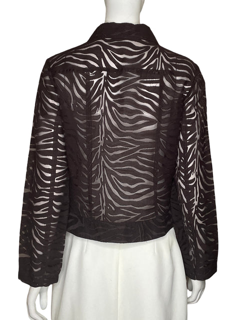Chaqueta Cacharel Transparecias Texturizado Marrón - Talla S