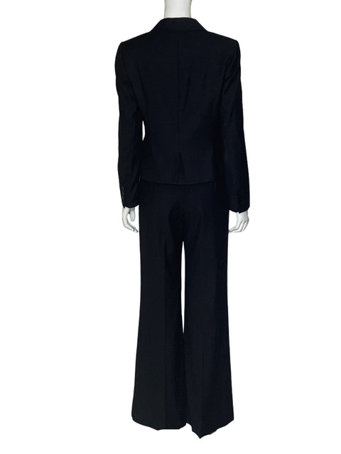 Conjunto Anne Klein Tres Botones Recto Negro - Talla 2