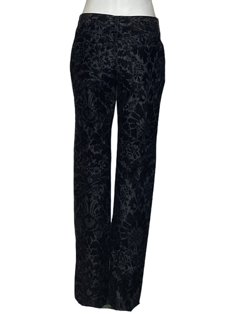 Pantalón Gf Ferre Gamuzado Estampado Algodón Negro - Talla 27